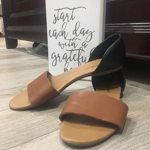 Black and brown sandals